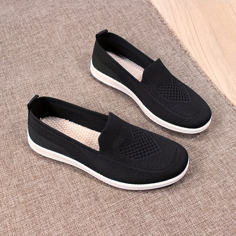 Women's Slip-On Flats Fabric Upper Flax Insole Casual All-Season