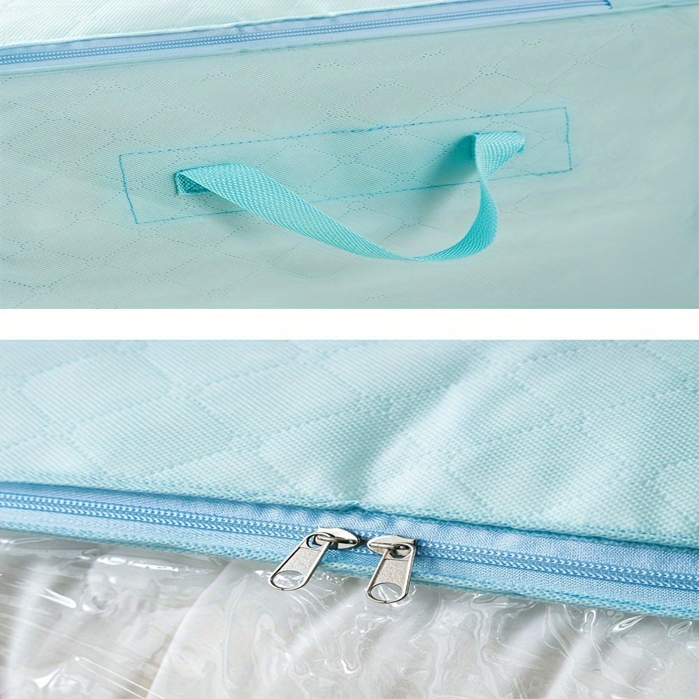 Organizador de armario portátil de gran capacidad con bolsa de almacenamiento de ropa con ventana transparente, bolsa de armario que ahorra espacio