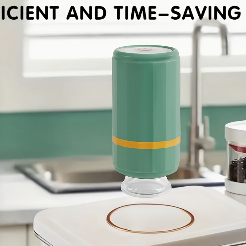 Handheld electric vacuum pump for food preservation USB rechargeable lithium battery ideal for meal prep low-noise compact design