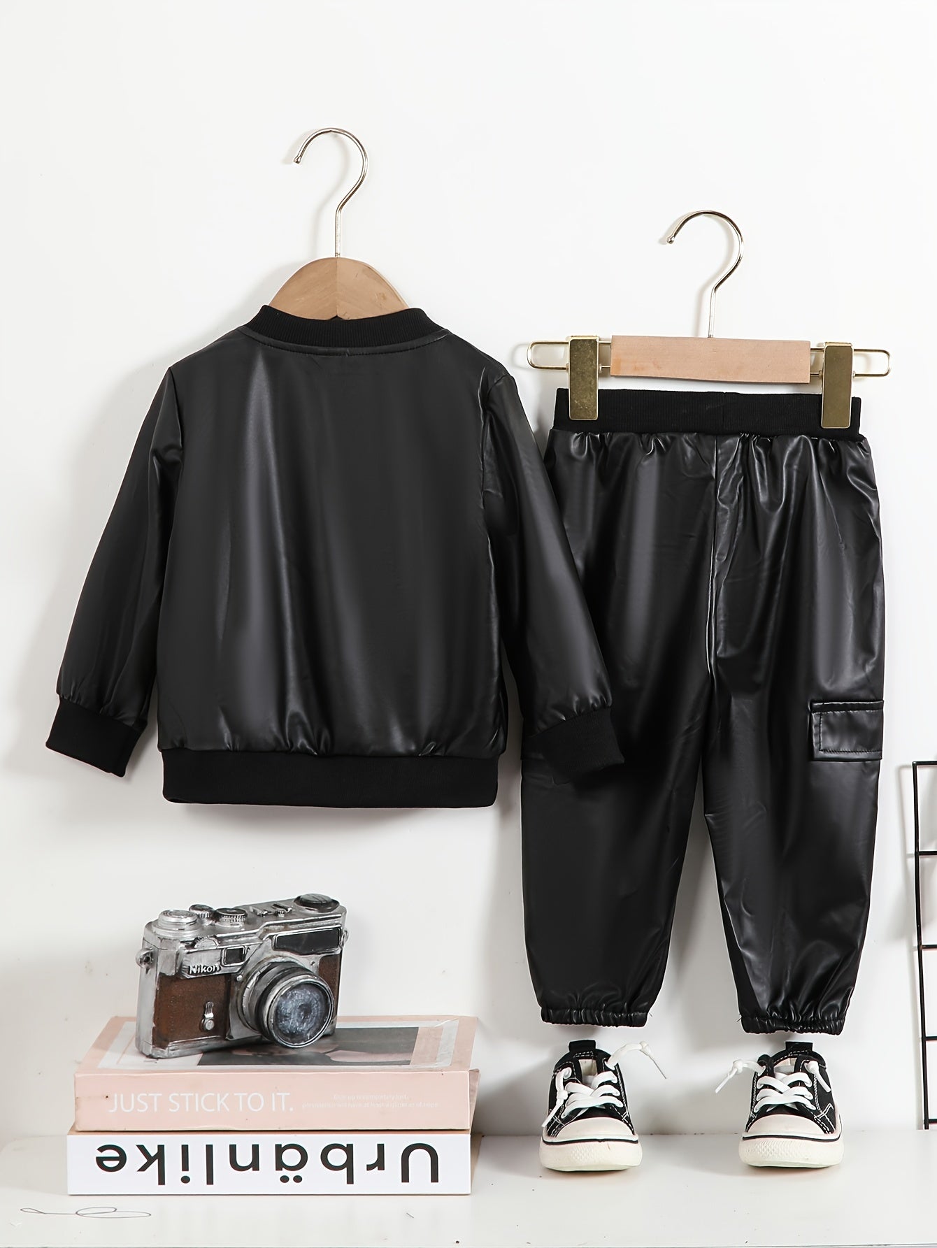 Boys 2-Piece Set Windproof Jacket and Casual Pants for Spring Fall