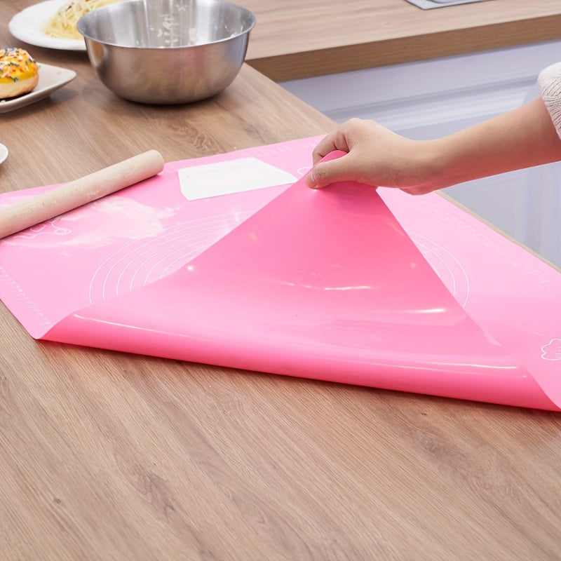 Silicone Baking Mat Extra Thick Non-Slip BPA-Free with Measurements for Pizza and Cake Dough