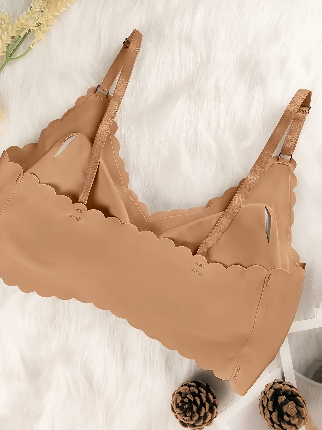 Bralette de nylon talla grande para deportes yoga inalámbrica con relleno removible color sólido