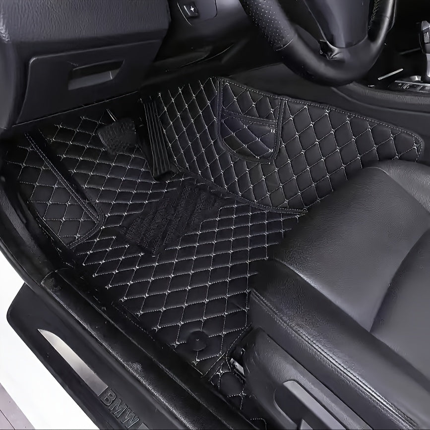 Car Faux Leather 3D Foot Mats for SUV Anti-Slip Wear-Resistant Easy Clean