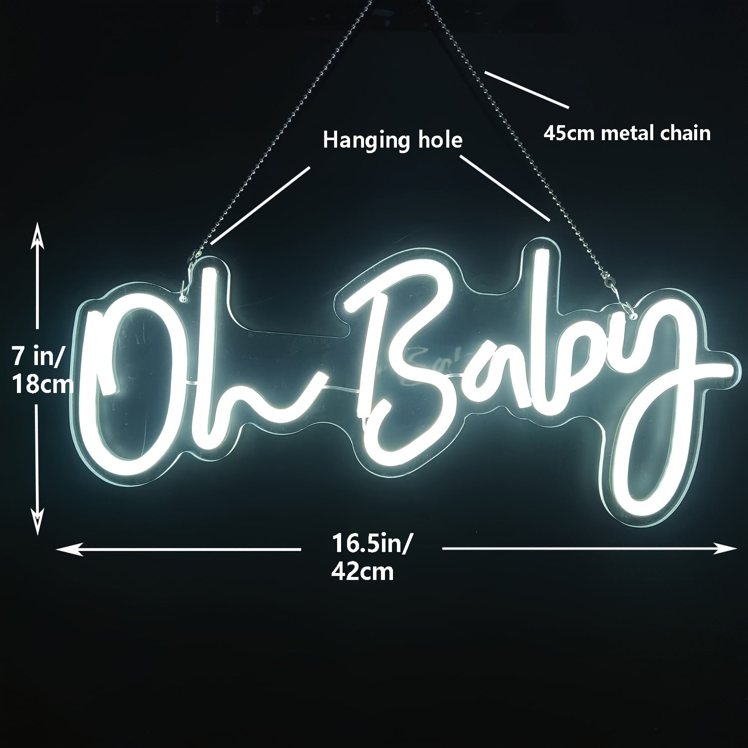 Neon Light Sign for Baby Room or Events with Infinite Dimming Feature