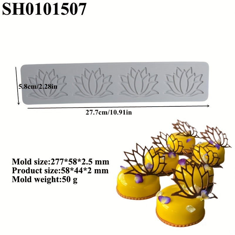 Силиконовая форма с кружевным узором для украшения тортов из фонтана и топперов из шоколада