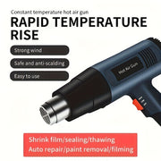 2000W Handheld Hot Air Gun for Bending and Forming Plastic Black