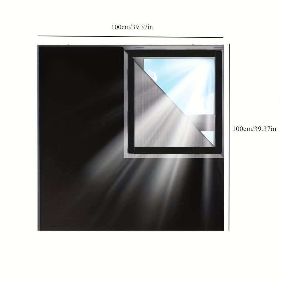 Blackout Curtain Panel Black Geometric Design for Bedroom Living Room Easy to Clean Stain-Resistant 1 Piece