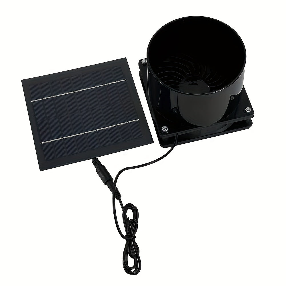 Solar Powered Exhaust Fan Kit with App Control for Pet House and Greenhouse