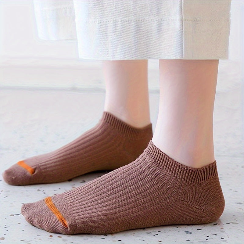 Men's 10 Pairs Solid Liner Anklet Socks Breathable Absorbent for Outdoor Wear