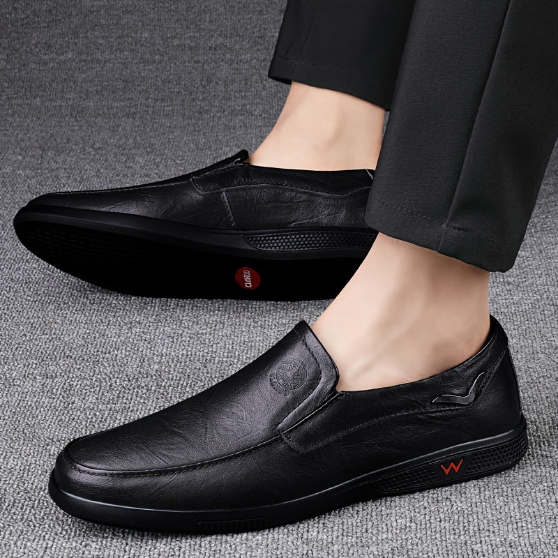 Men's Slip-On Loafer College Style PU Leather Rubber Sole Casual Low Top