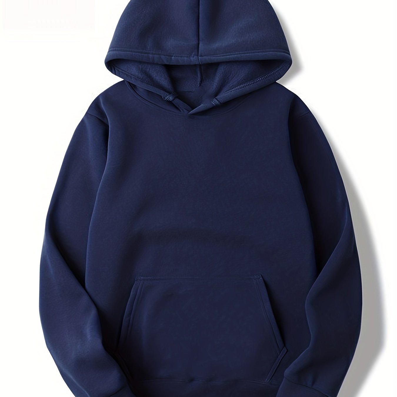 Men's Hooded Sweatshirt 100% Polyester Knit Regular Fit Printed Casual Plus Size Black Grey Navy