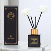 Glass Diffuser with Golden Cap and Spice Scent for Home Decor and Gifts