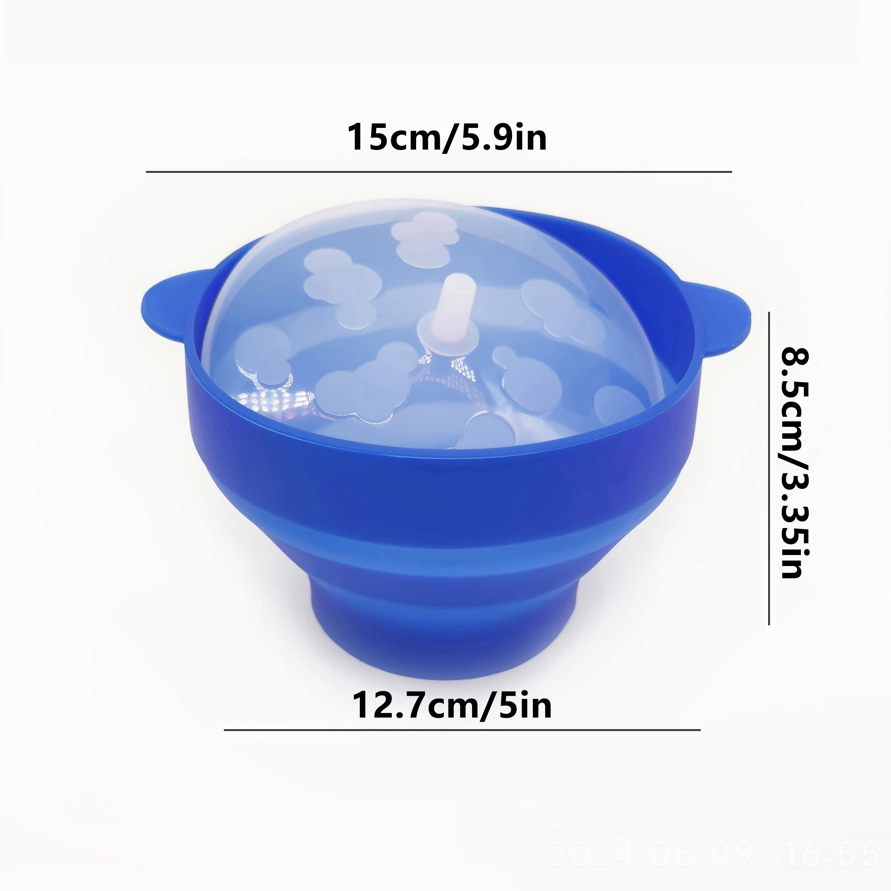 Silicone Microwave Popcorn Maker for One Person Collapsible Dishwasher Safe BPA-Free