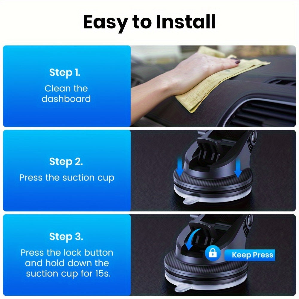 Soporte universal para teléfono de coche, soporte duradero para tablero, ajustable, compatible con smartphones