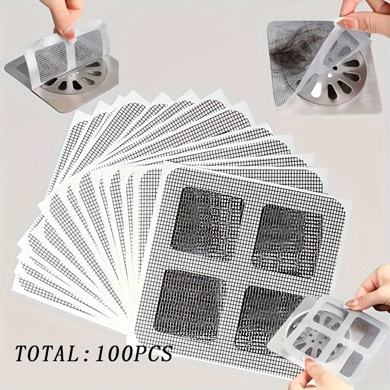 Drain Cover Hair Catcher 50/100 Pcs No Power Easy Installation for Shower Kitchen Laundry