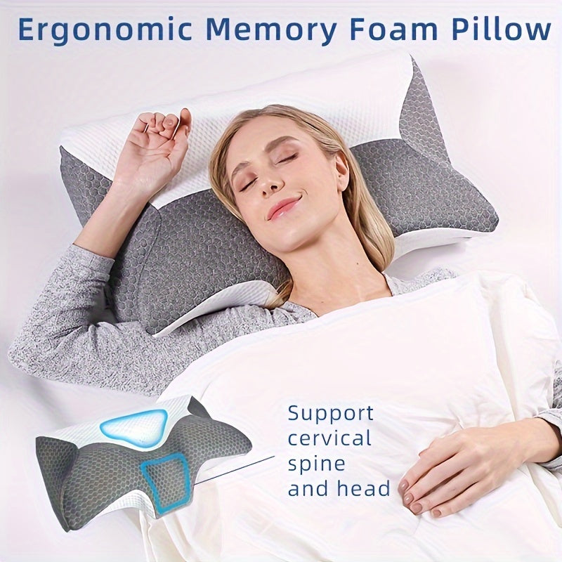 Memory Foam Pillow Queen Size Contour Pillow for Neck Shoulder Pain Ergonomic Support