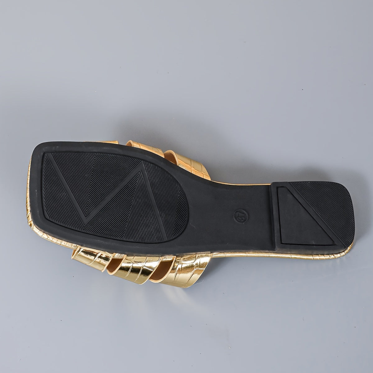 Women's Solid Color Flat Slides for Casual Wear with Square Toe