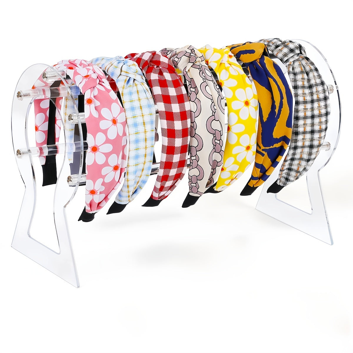 Transparent Headband Holder for Display and Storage of Hair Accessories