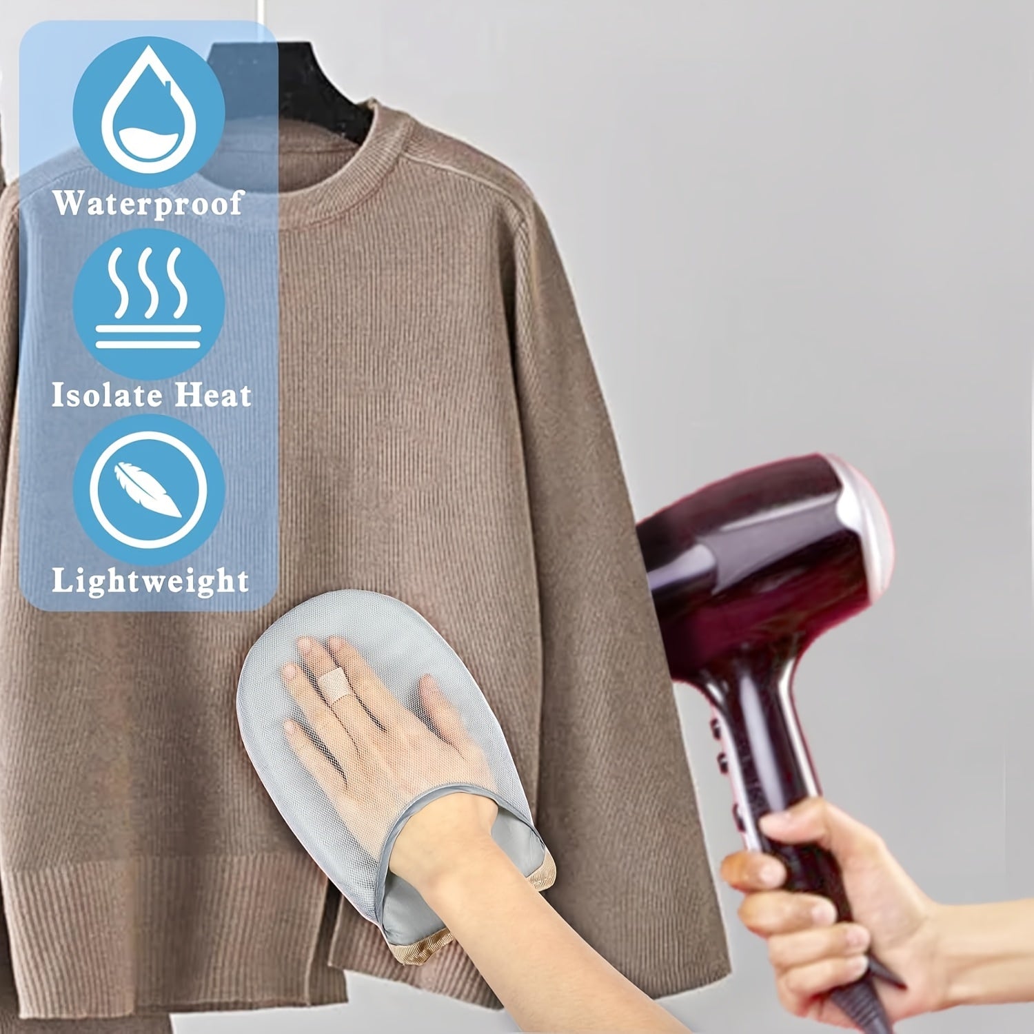 Waterproof Ironing Mat with Anti-Scorch Fabric, Heat Insulation, Lightweight