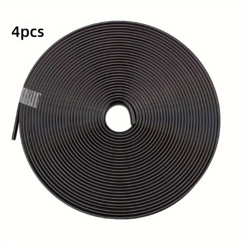 4pcs Car Wheel Hub Decorative Trim Anti-Scratch Tire Protection Strips Rubber