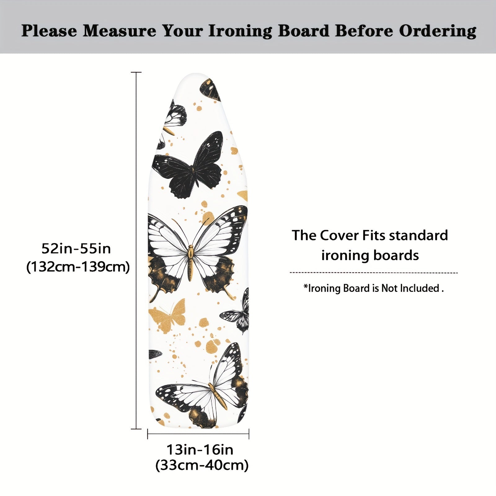 Kelebek temir taxtasi qoplami standart o'lchamdagi changdan himoya qiluvchi almashtirish aksessuari