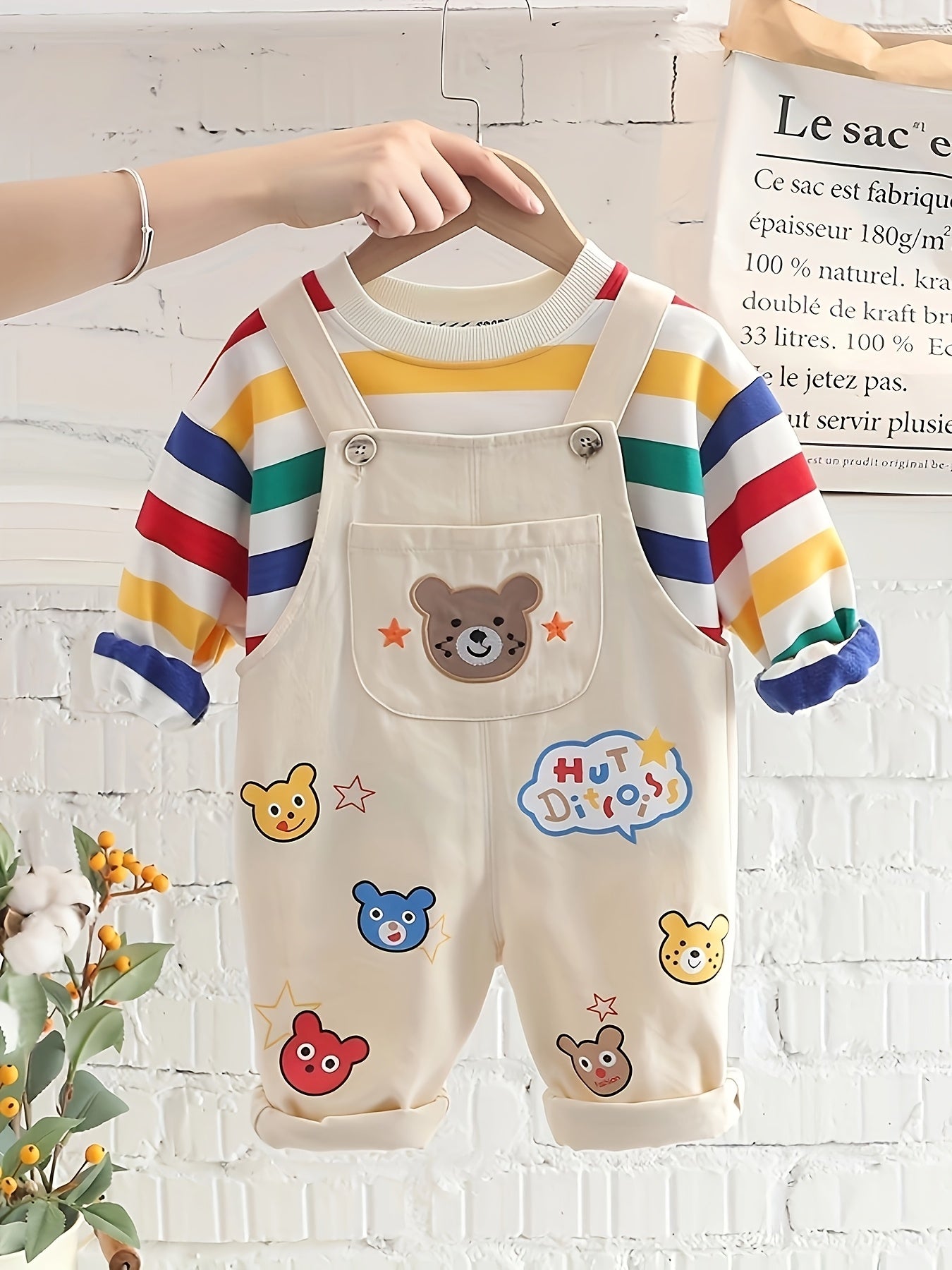 Kids' Spring and Autumn Outfit with T-Shirt and Jacket for Infants and Children