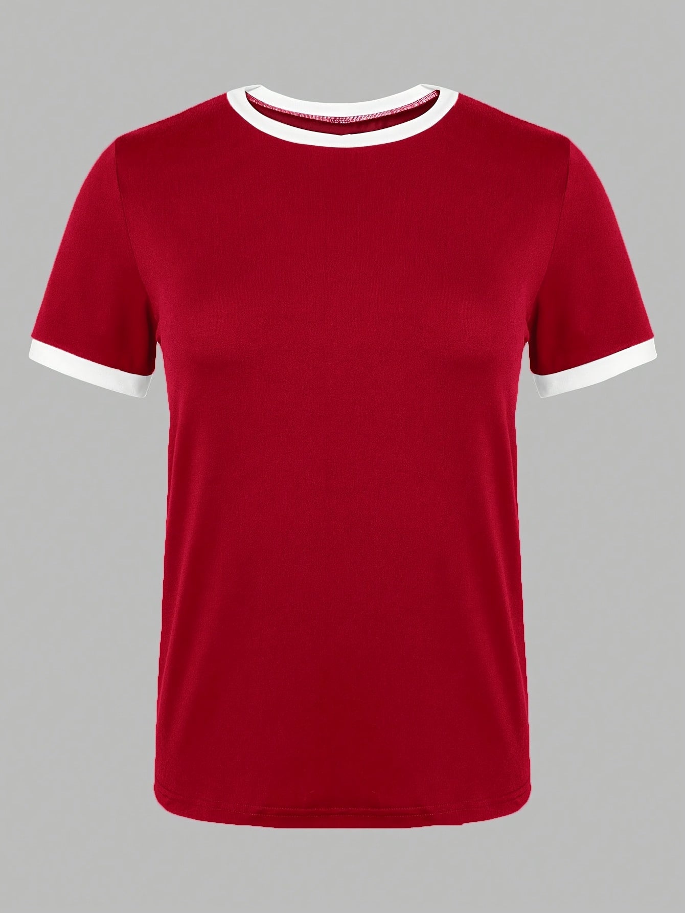 Women's Plus Size Short Sleeve Crew Neck T-Shirt Solid Color