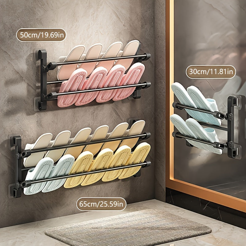 Компактный настенный шкаф для обуви, не требует сверления, складывается для тапочек и полотенец, идеально подходит для различных комнат и общежитий.