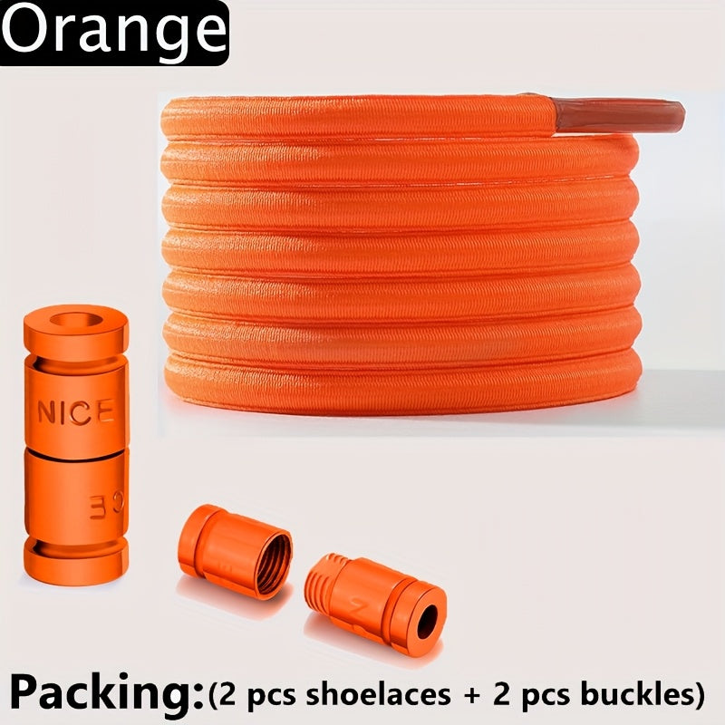 No-Tie Elastic Lace Shoes for Men and Women Quick-On Flat Shoe Laces