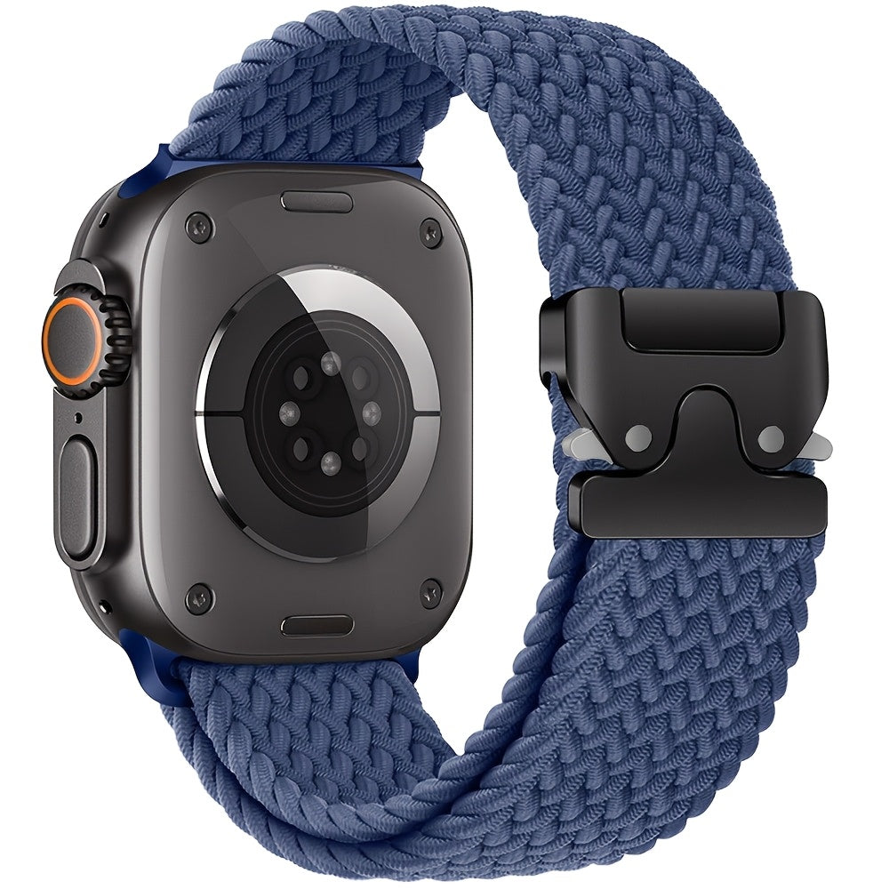 Nylon Braided Sport Wristband for Apple Watch Adjustable Parachute Buckle Compatible with Series 1-10 SE Ultra