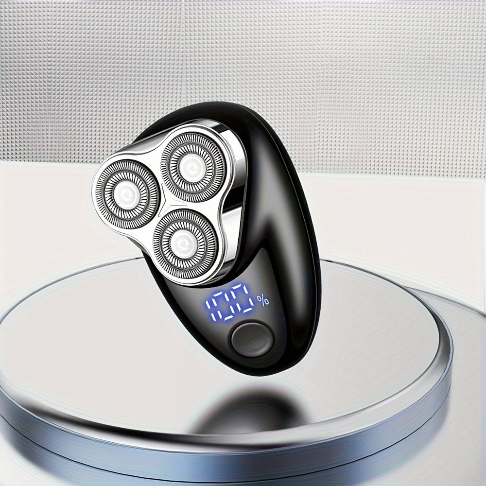 Afeitadora eléctrica para hombres, recargable por USB, húmeda y seca, con 3 hojas, herramienta de cuidado personal para viajes