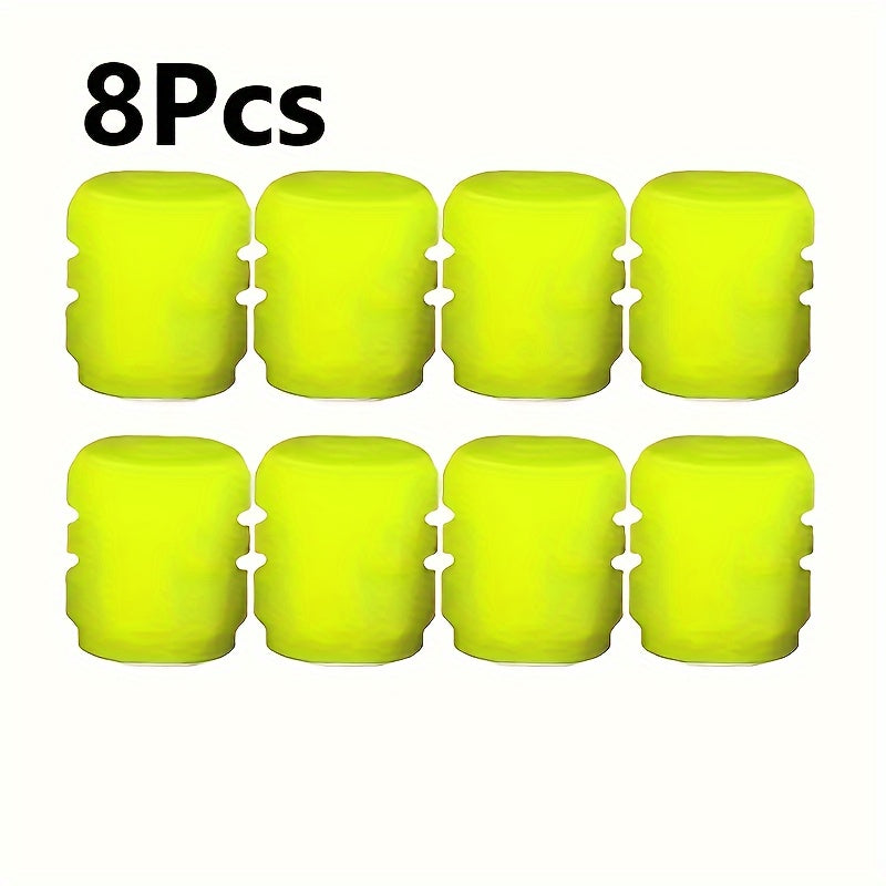 Glow in Dark Plastic Tire Valve Stem Caps for Cars Bikes Motorcycles Pack