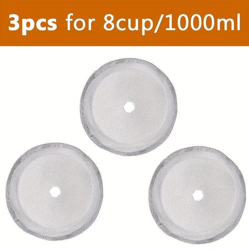 Filtro de repuesto de acero inoxidable 304 para prensa francesa, pieza duradera para cafetera