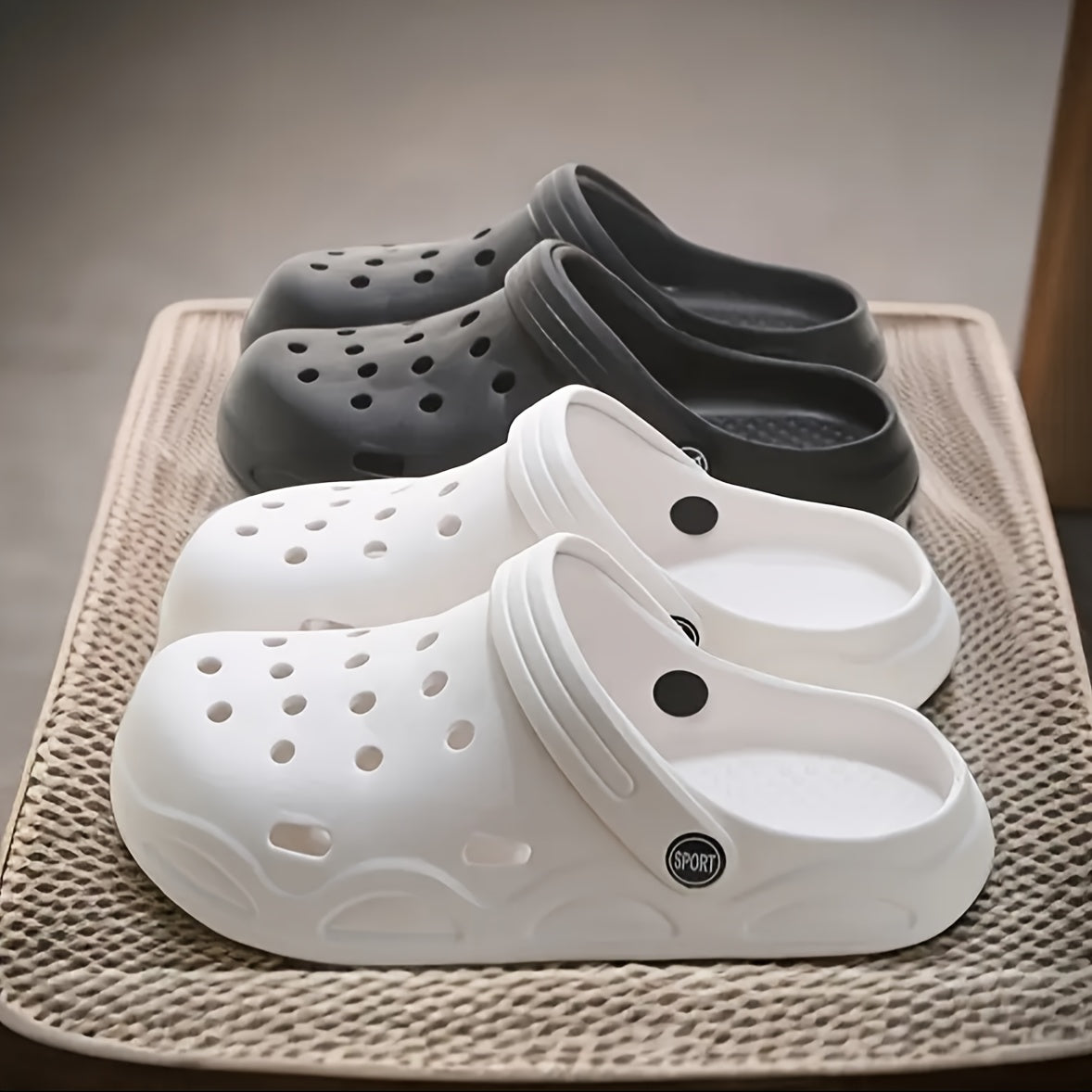 Унисекс сабо из EVA белого цвета, противоскользящие, всесезонная повседневная обувь