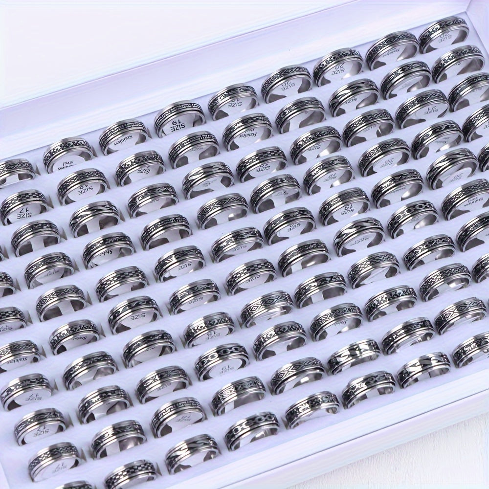 Ushbu minimalistik uslubdagi uzuklar to'plami zanglamaydigan po'latdan tayyorlangan bo'lib, 10 dan 20 ta gacha bo'lakni o'z ichiga oladi. Kundalik kiyimlar yoki kechki partiyalarga mos keladigan bu uzuklar erkaklar va ayollar uchun mos keladi.