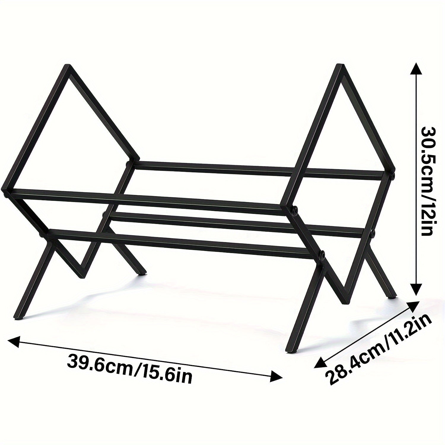 Black Metal Record Shelf for Albums Books Magazines 80-100 Capacity