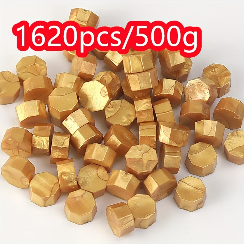 1620pcs 500g Octagonal Sealing Wax Particles for Envelope Gift Box DIY Retro Bulk Sealing Wax