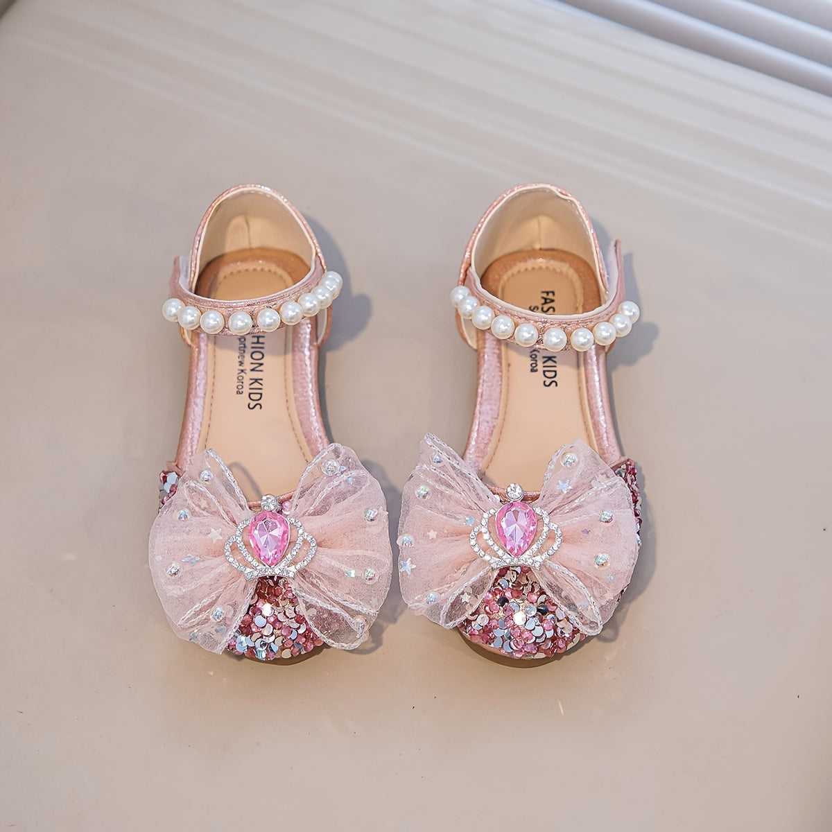 Girls' Princess Shoes with Rhinestones for Spring, Fall, Summer