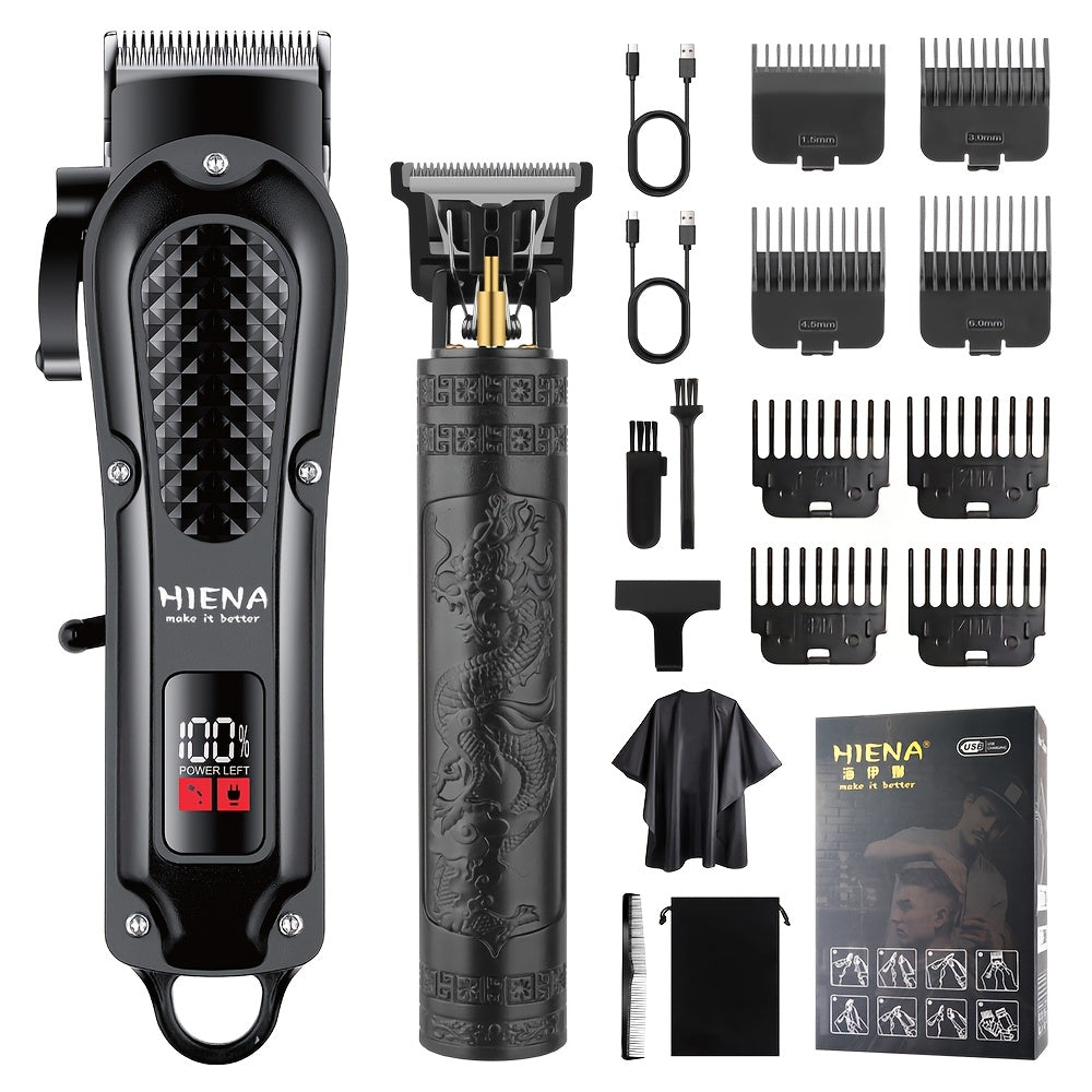 Kit de corte de cabello inalámbrico con pantalla LED para hombres