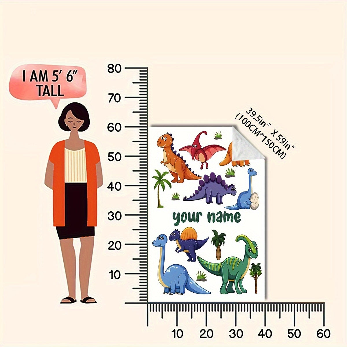 Dinosaur Cartoon Flannel Throw Blanket for All Seasons Soft Cozy Gift