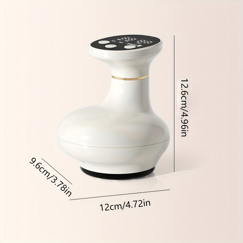 Dispositivo eléctrico Gua Sha para alivio de cuello, hombros y espalda, recargable por USB, 1200mAh