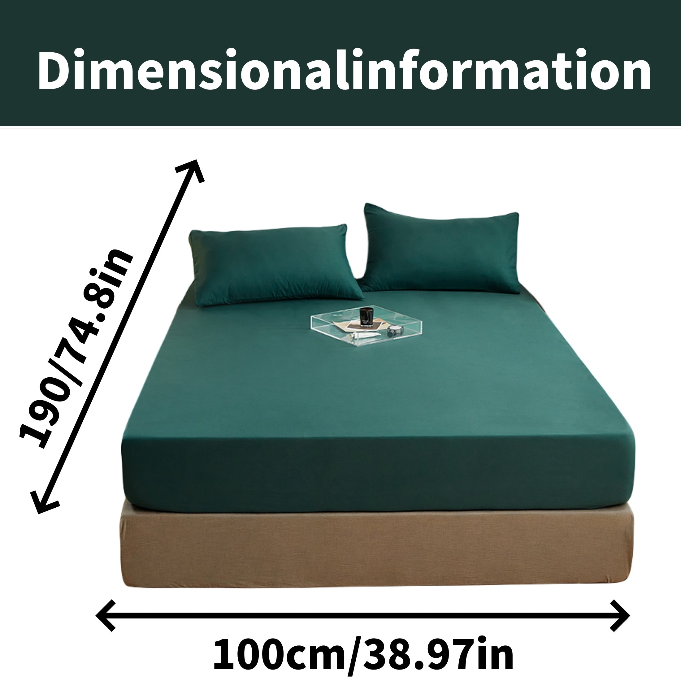 Juego de sábanas ajustadas de poliéster cepillado con 2 fundas de almohada, con bolsillo profundo, ropa de cama