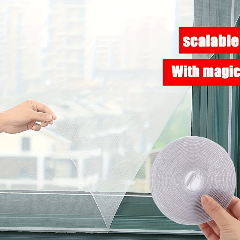 2-chi qismli o'z-o'zini yopishtiradigan chivinlar uchun ekran to'plami, hasharotlarga qarshi himoya, o'zingiz kesib olish mumkin bo'lgan ko'rinmas ekran