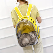 PVC Pet Carrier Backpack for Cats and Small Animals with Zipper Closure