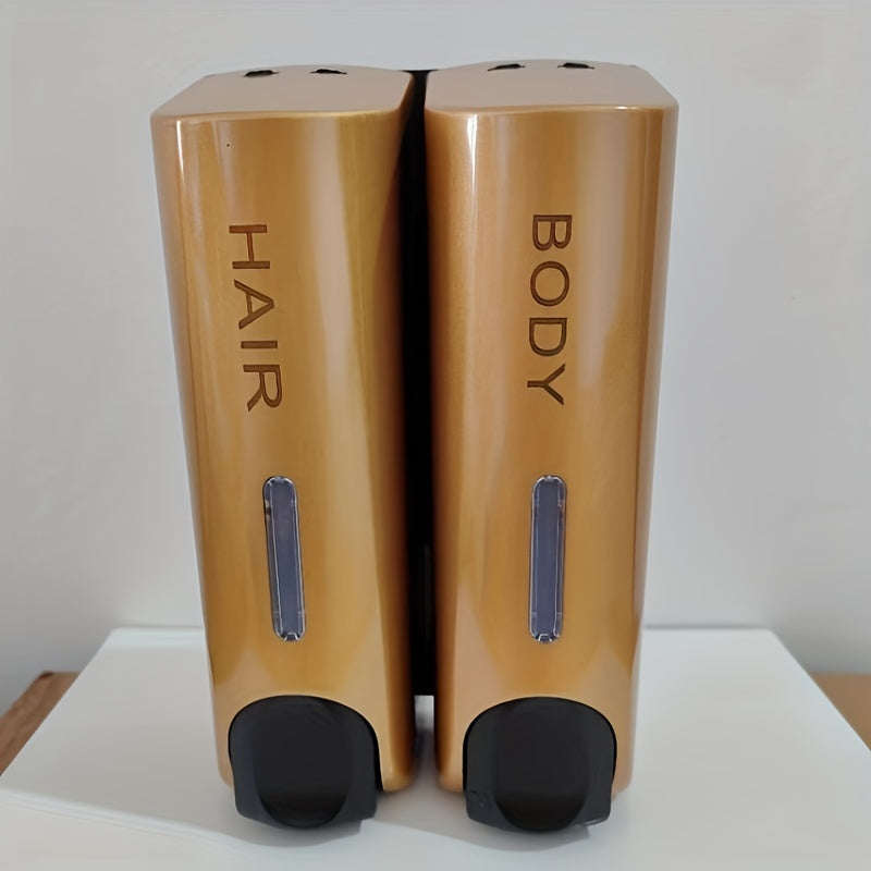 Wall-Mounted Manual Soap Dispenser for Hotels Single Double Triple Heads No Drilling