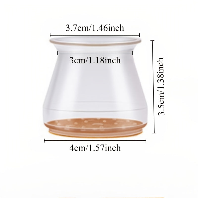 24-Pack Silicone Chair Leg Protectors with Felt Pads for Floors and Noise Reduction