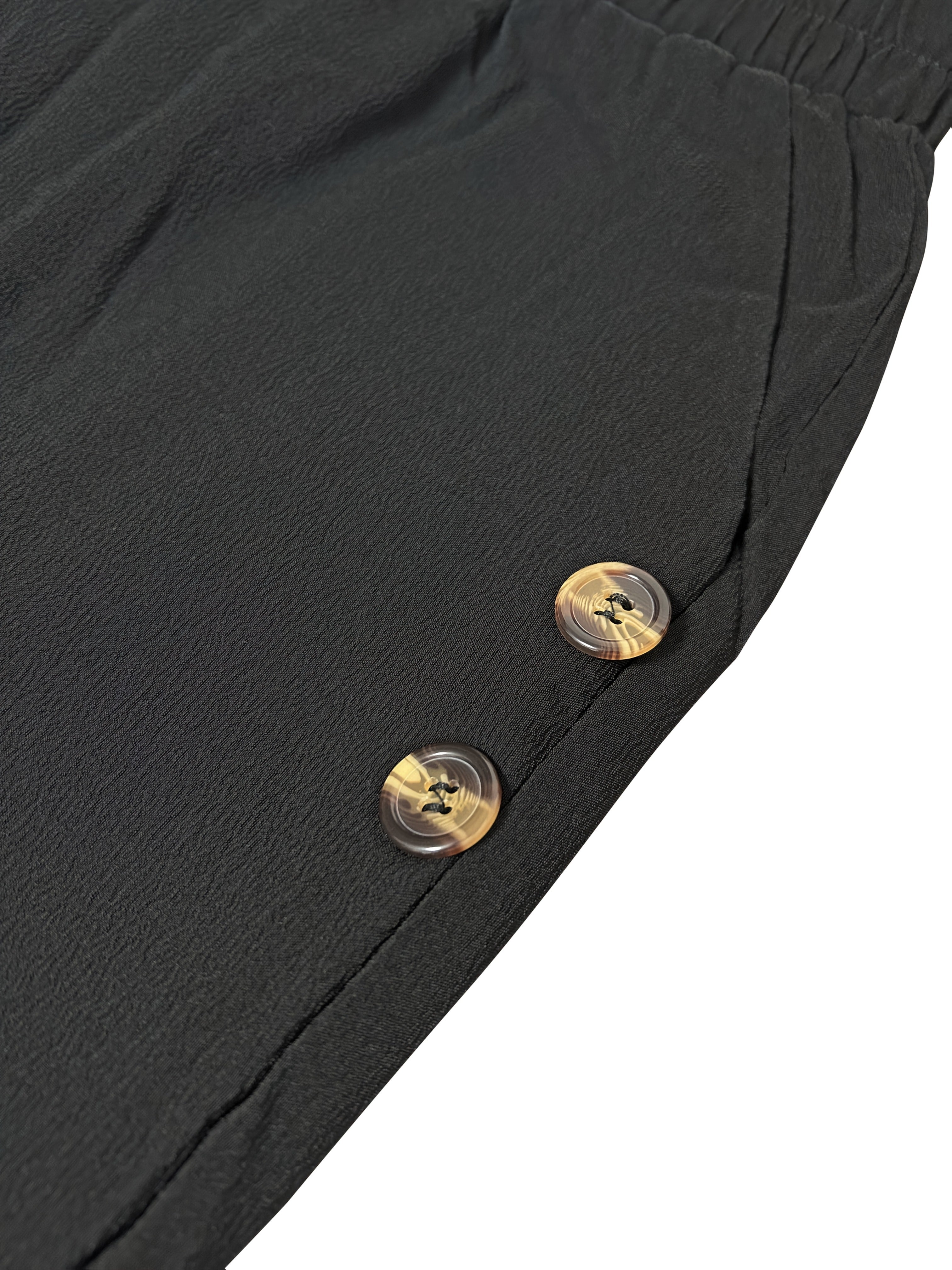 Pantalones de tela tejida de color sólido con cintura alta y pernera ancha para mujer estilo otoño