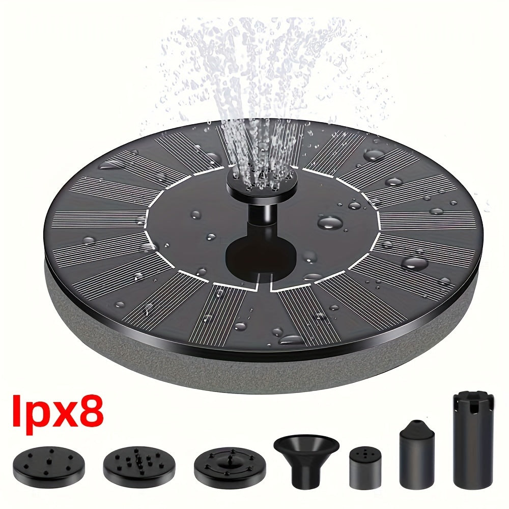 1.4W Mini Quyosh Fontani 6 Ta Nasos Bilan, Integratsiyalashgan Quyosh Paneli Va Sprinkler, Bog‘, Ko‘l, Qush Vannasi Uchun - Tashqi DIY To‘plami, Zamonaviy Dizayn, Mustahkam Plastik.