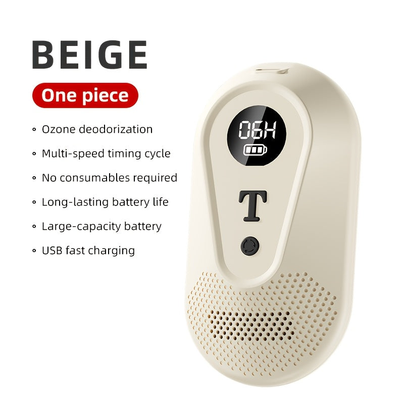 Portativ poyafzal deodorant USB qayta to'ldiriladigan, ozonli taymer bilan, uzoq batareya