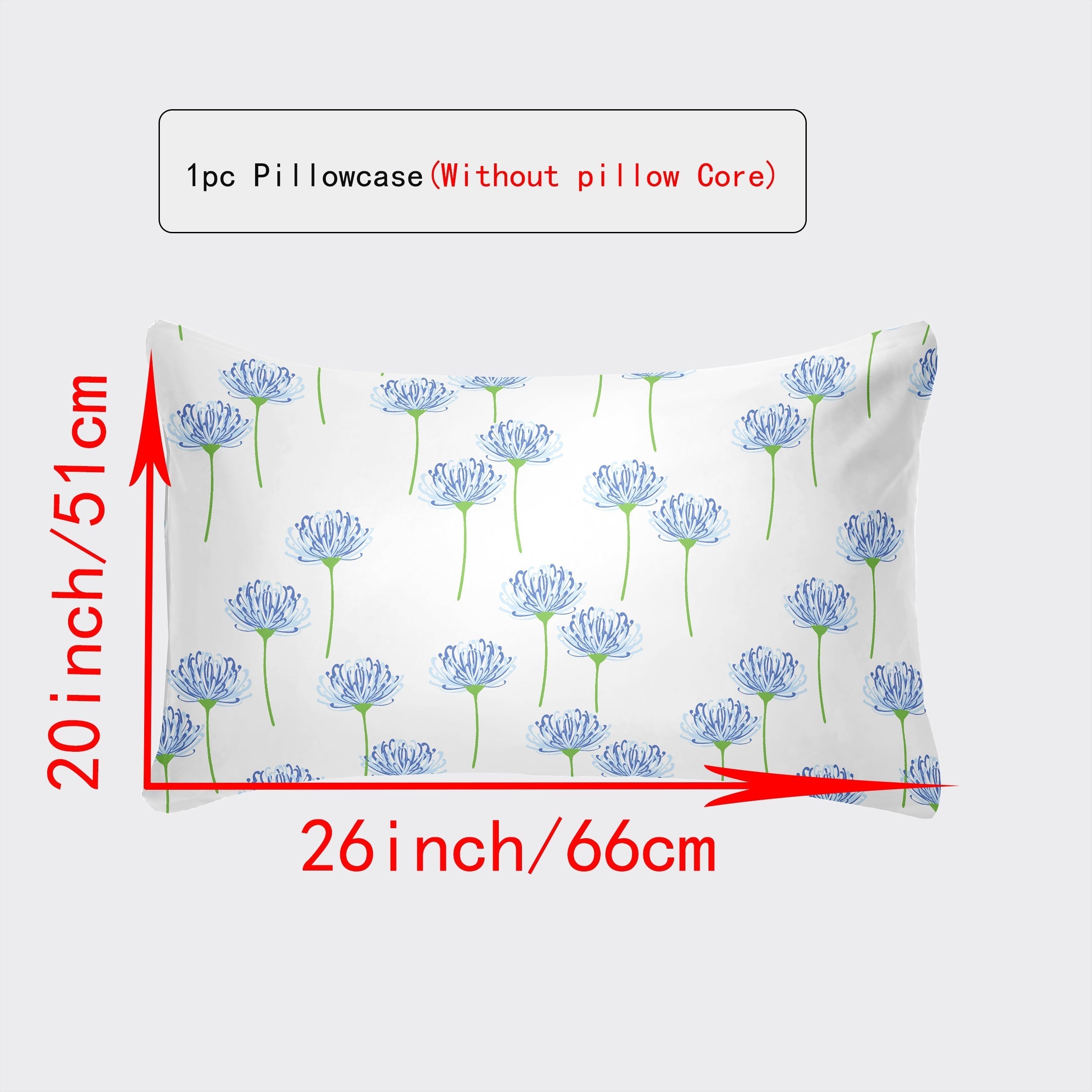 Luxurious Envelope Pillowcase Various Sizes White Gray Plaid Red Green Botanicals Leopard Geometric